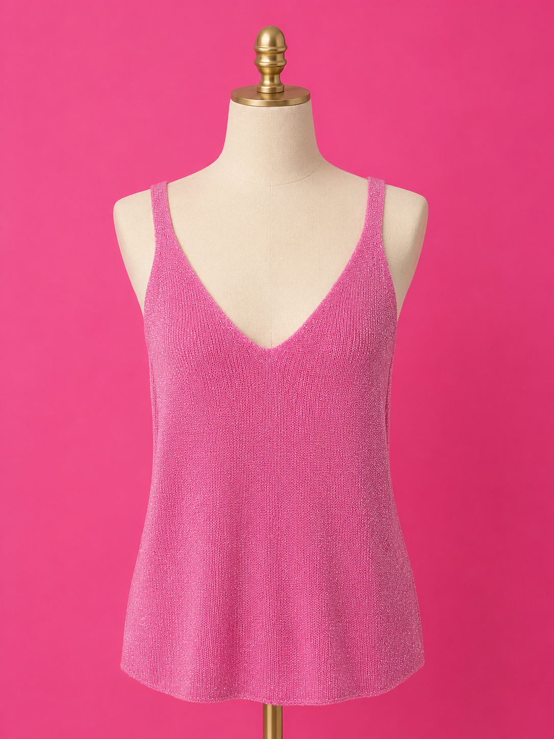 💖 Top brillo rosa frambuesa 💖