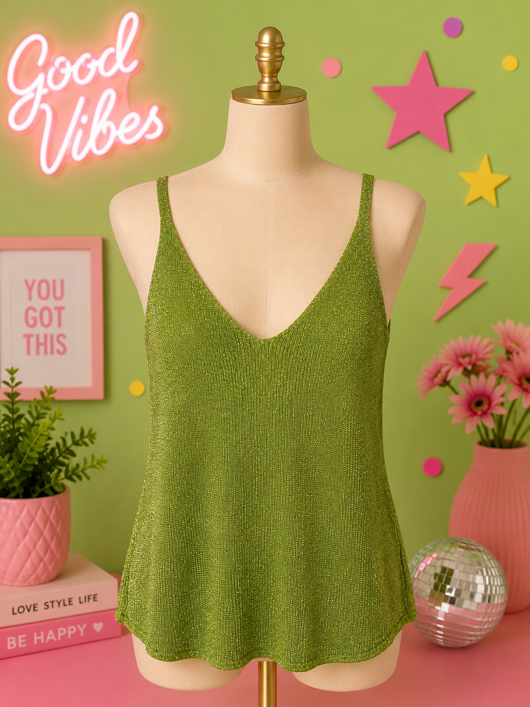 💚✨ Top Brilli Brilli Verde Lima ✨💚