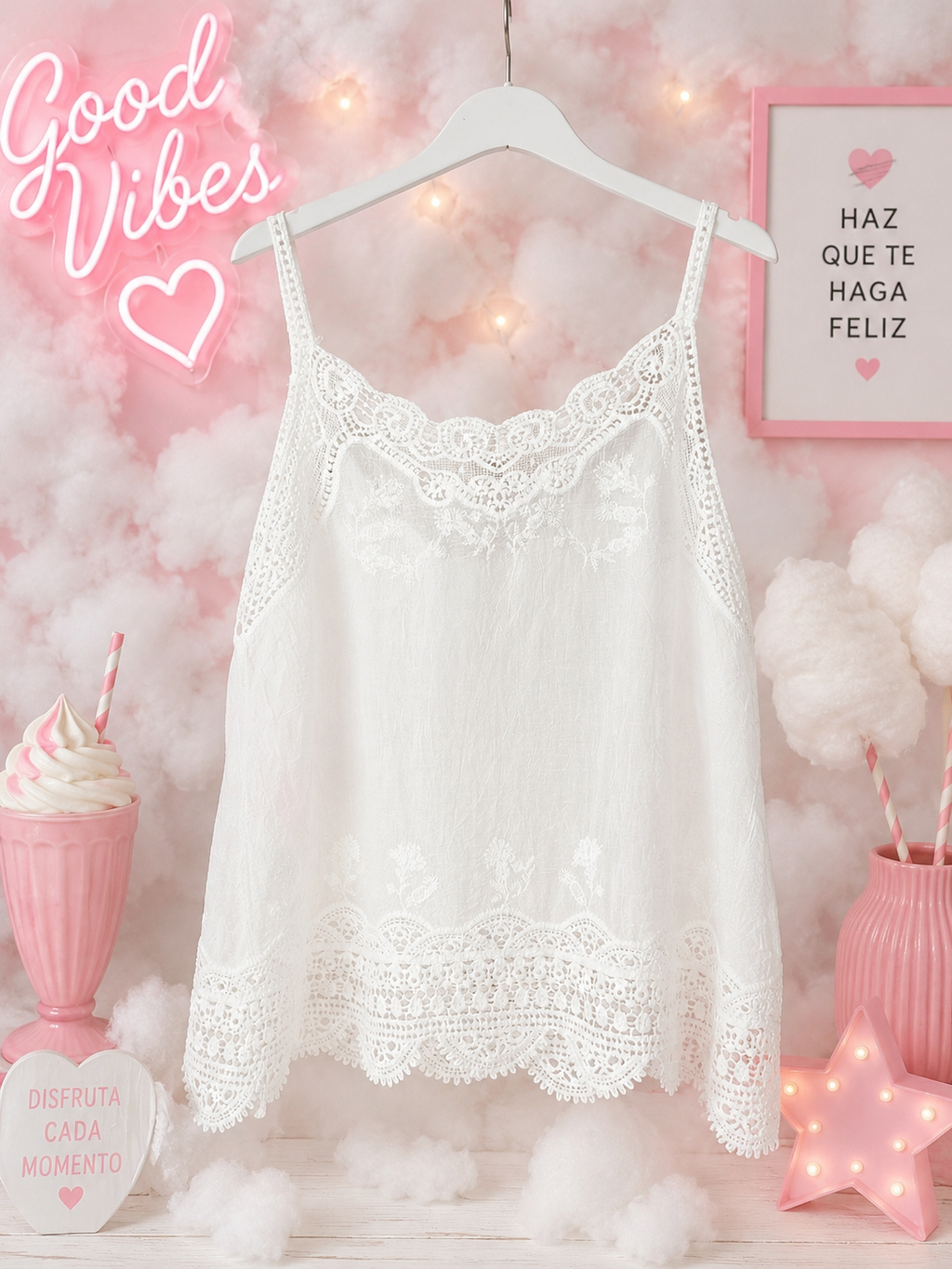 🤍☁️ Blusa Encaje White Sky ☁️🤍