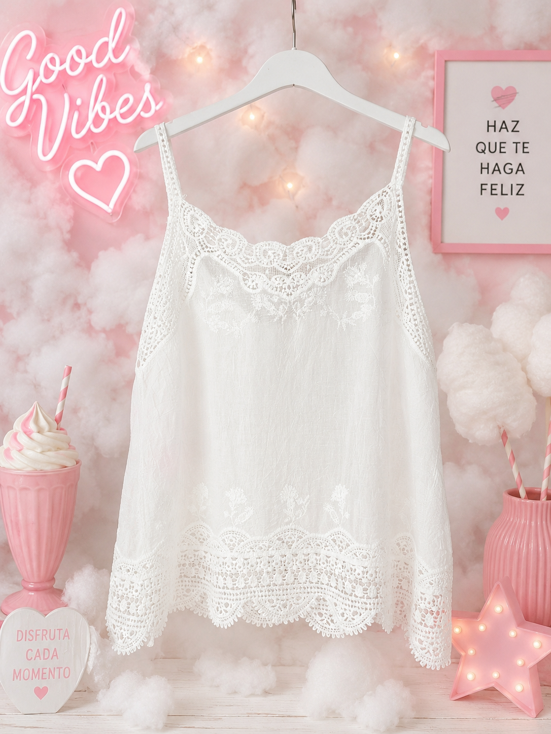 🤍☁️ Blusa Encaje White Sky ☁️🤍