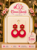 🌸✨ Pendientes Flor Fucsia Feria Collection ✨🌸