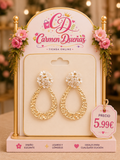 ✨🌸 Pendientes Dorados Floral Chic 🌸✨