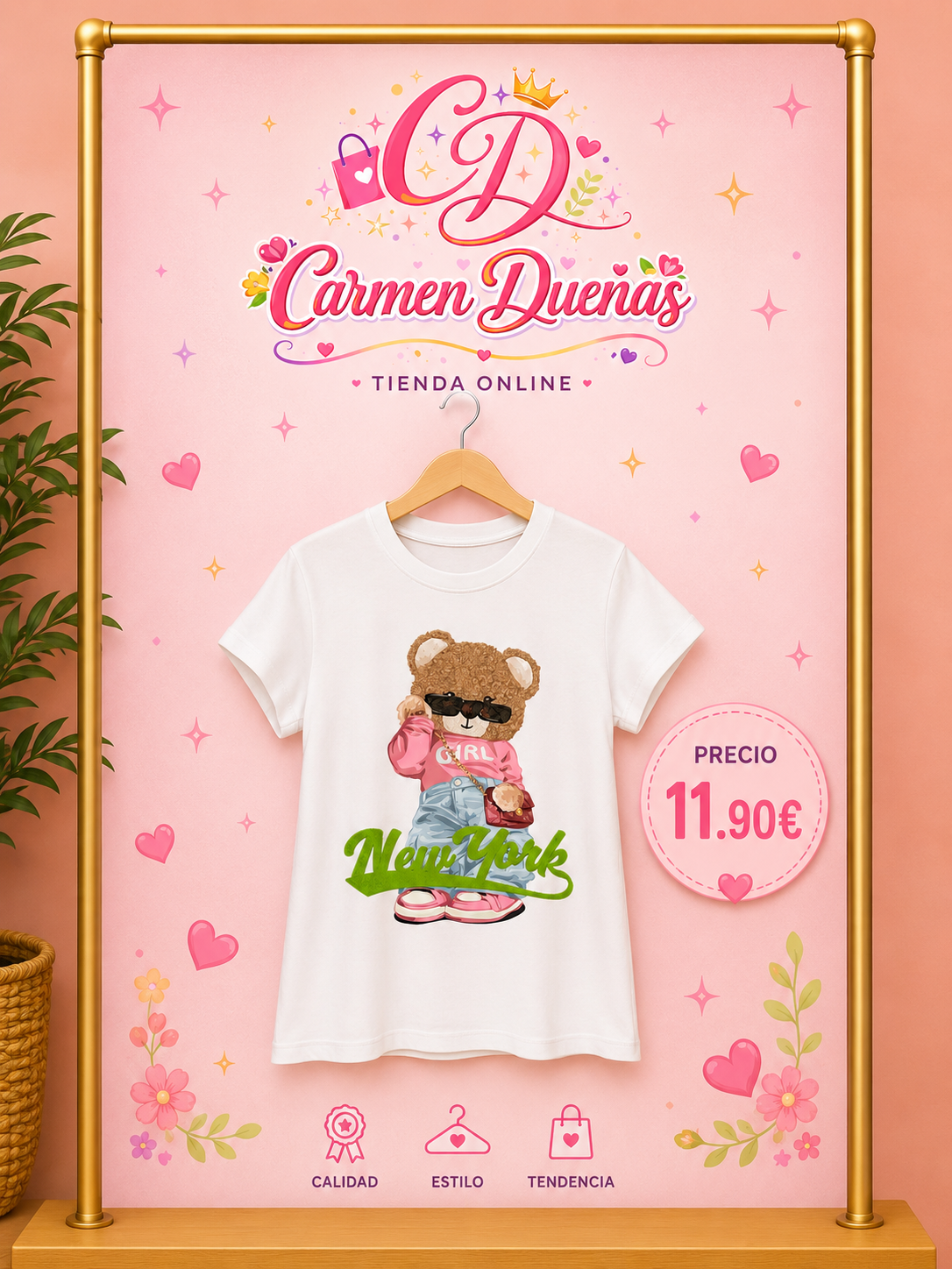 🤍🧸 Camiseta Teddy New York 🧸🤍