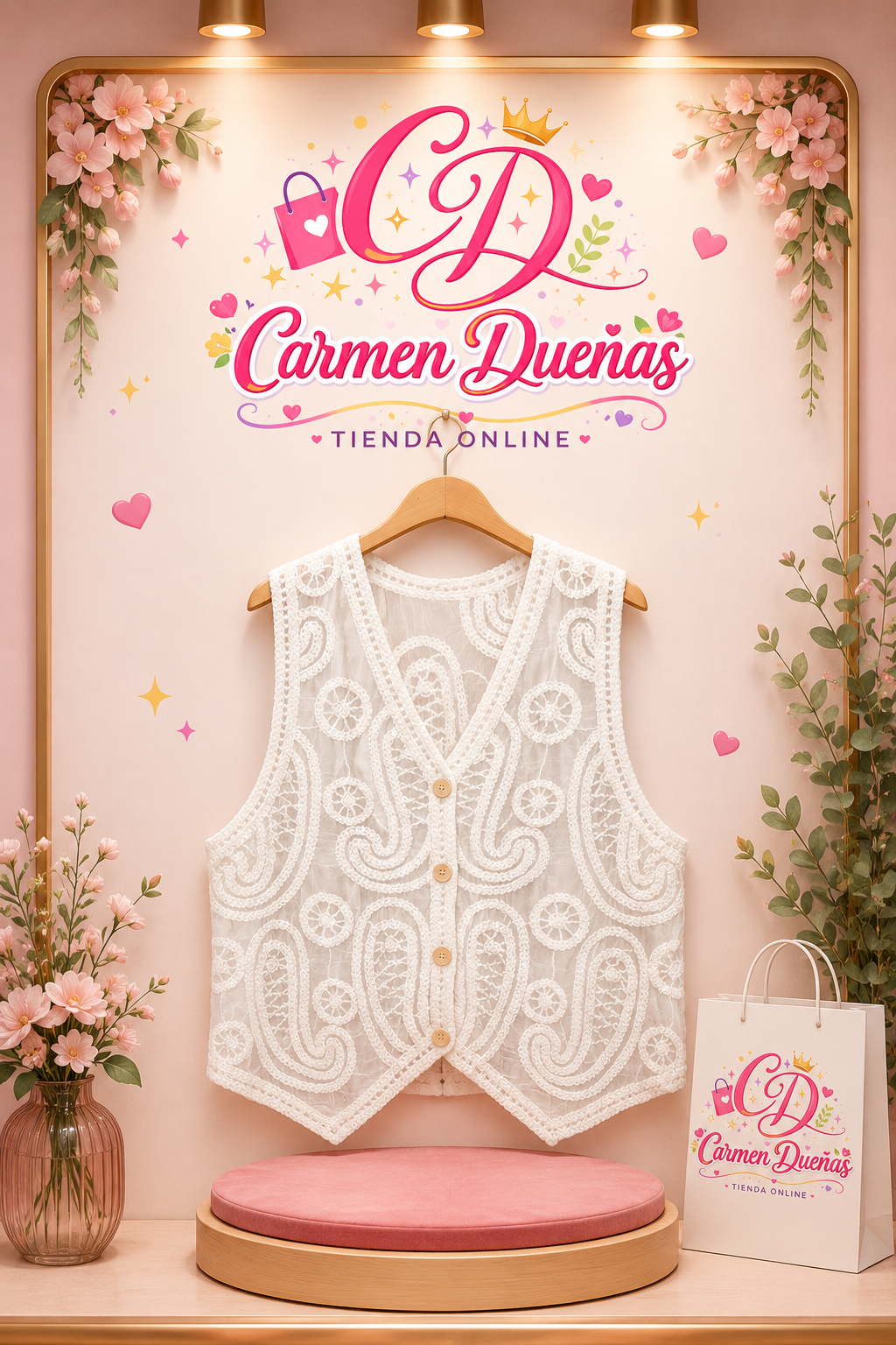 🤍✨ Chaleco bordado elegante y súper especial ✨🤍
