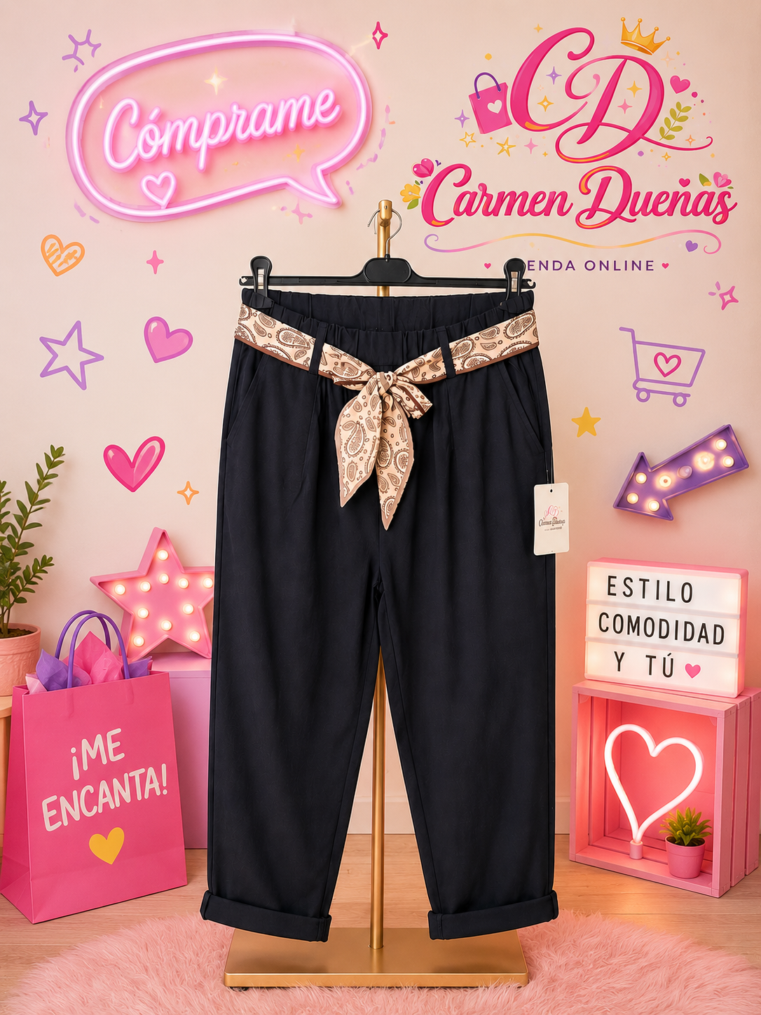 ✨👖 Pantalón azul marino súper cómodo y elegante 👖✨