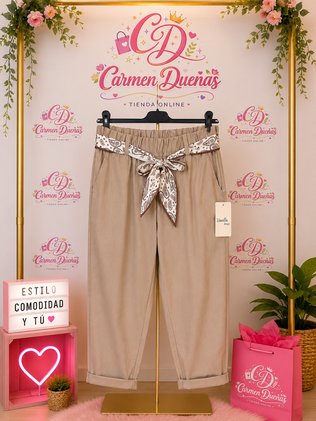 🤎👖 Pantalón beige elegante y súper cómodo 👖🤎