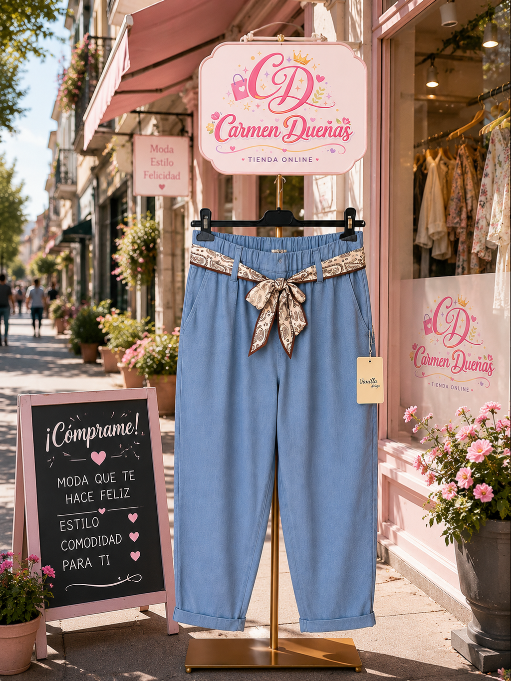 💙👖 Pantalón vaquero azul claro cómodo y con mucho estilo 👖💙