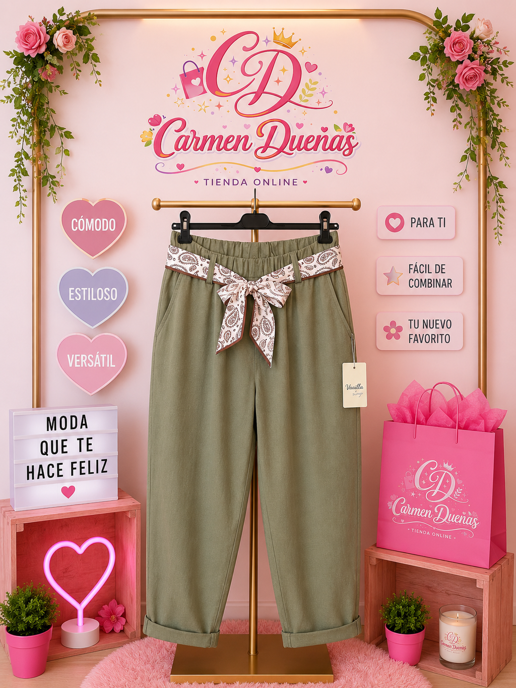 💚👖 Pantalón verde kaki cómodo y con mucho estilo 👖💚