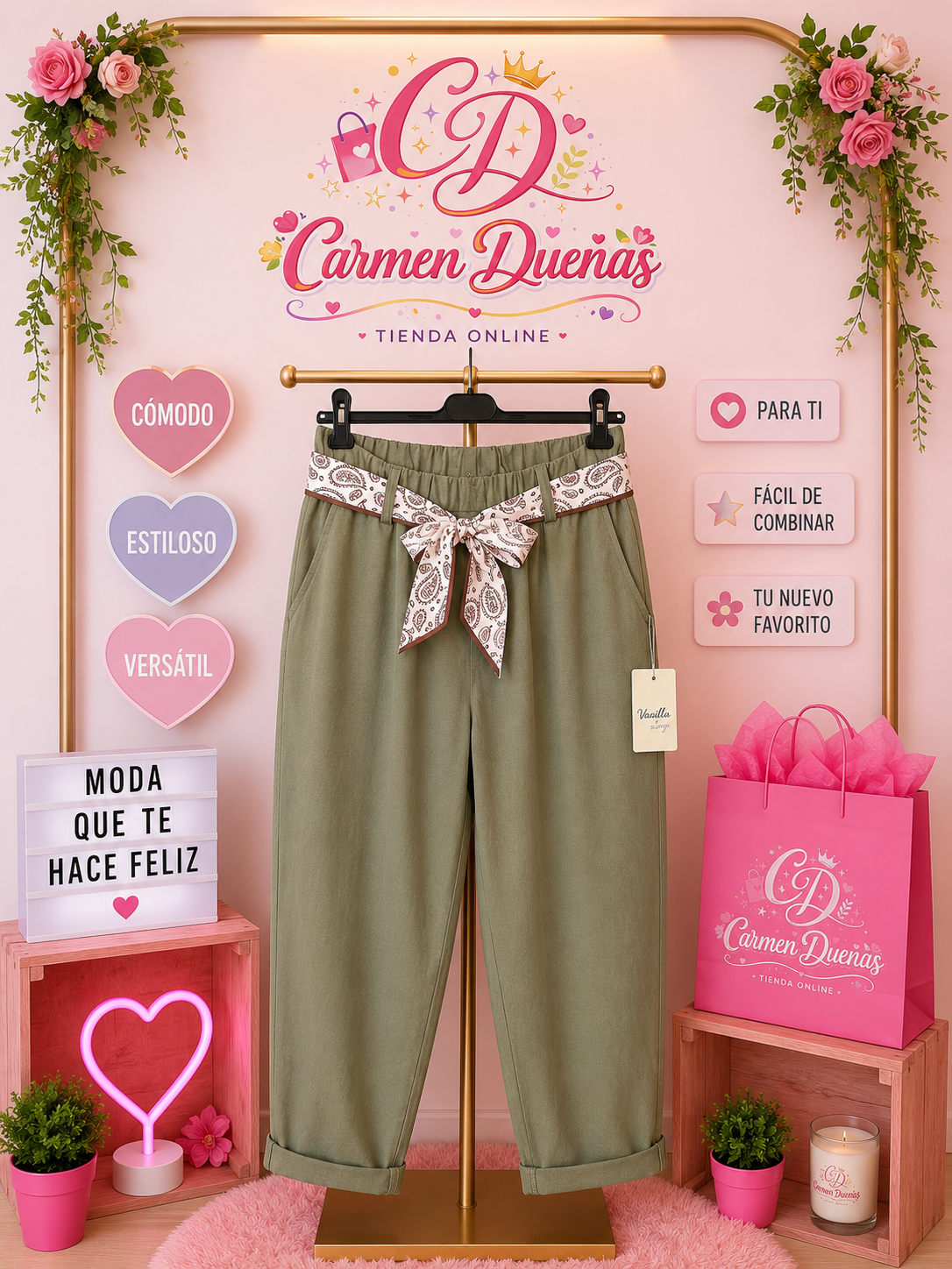 💚👖 Pantalón verde kaki cómodo y con mucho estilo 👖💚