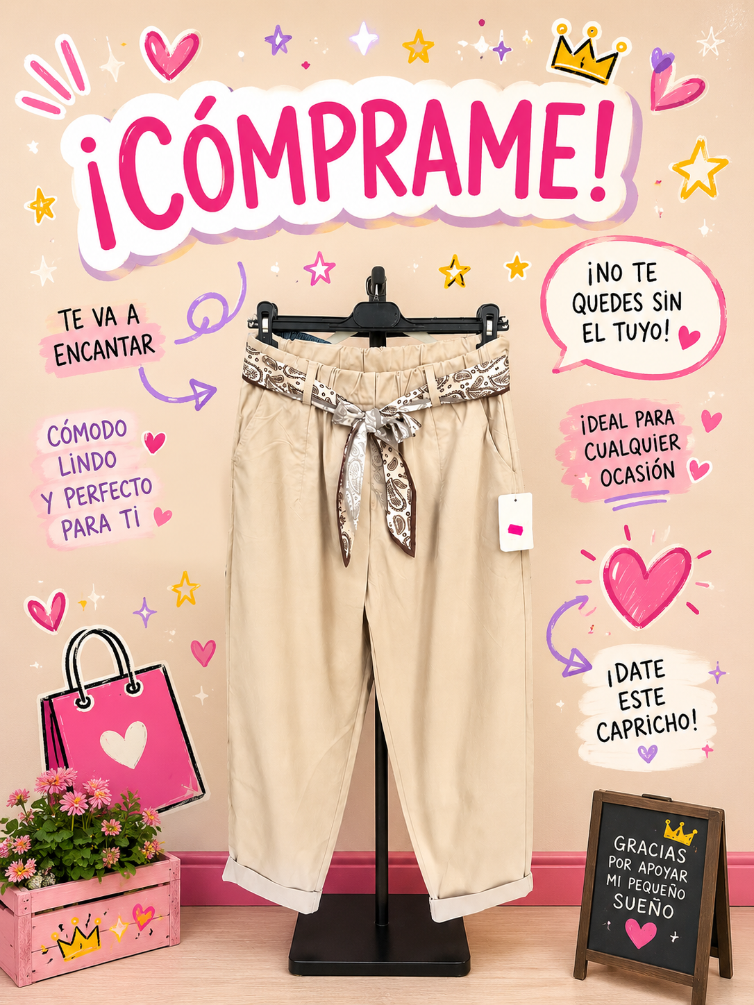 ✨🤍 ¡Pantalón súper cómodo y con muchísimo estilo! 🤍✨