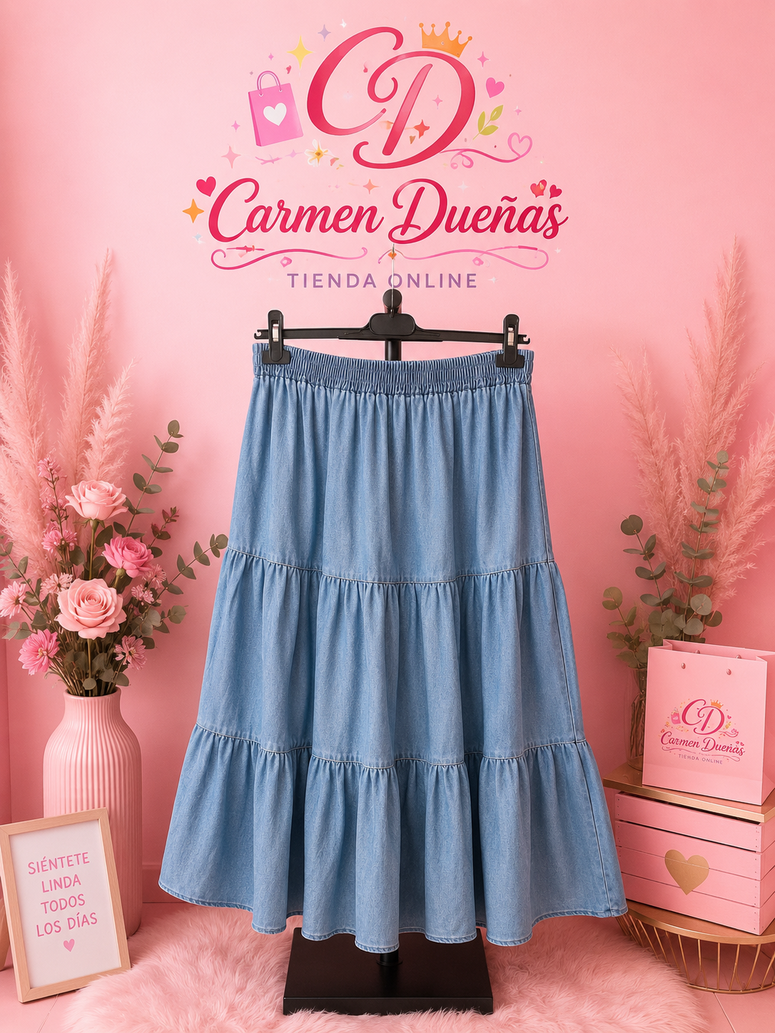 💙✨ Falda larga denim con muchísimo estilo ✨💙