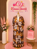 ✨🌸 Vestido largo de lycra fría con estampado floral 🌸✨