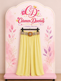 💛✨ Pantalón Palazzo Amarillo Pastel con Cinturón Boho ✨💛