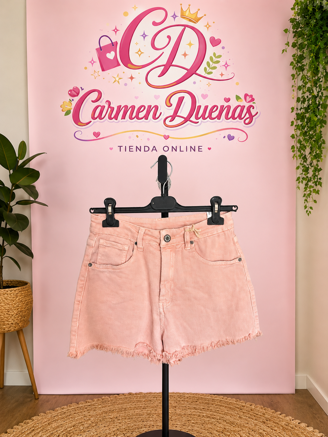 Short Rosa Pastel Casual de Verano | Carmen Dueñas