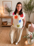 Chaleco Flores Crochet Multicolor 🌸
