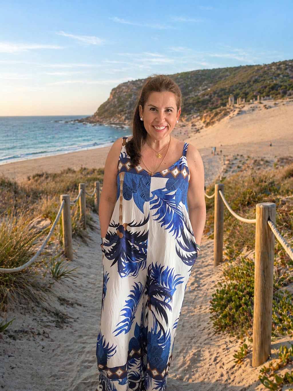 Mono Midi Tropical en Tonos Azules