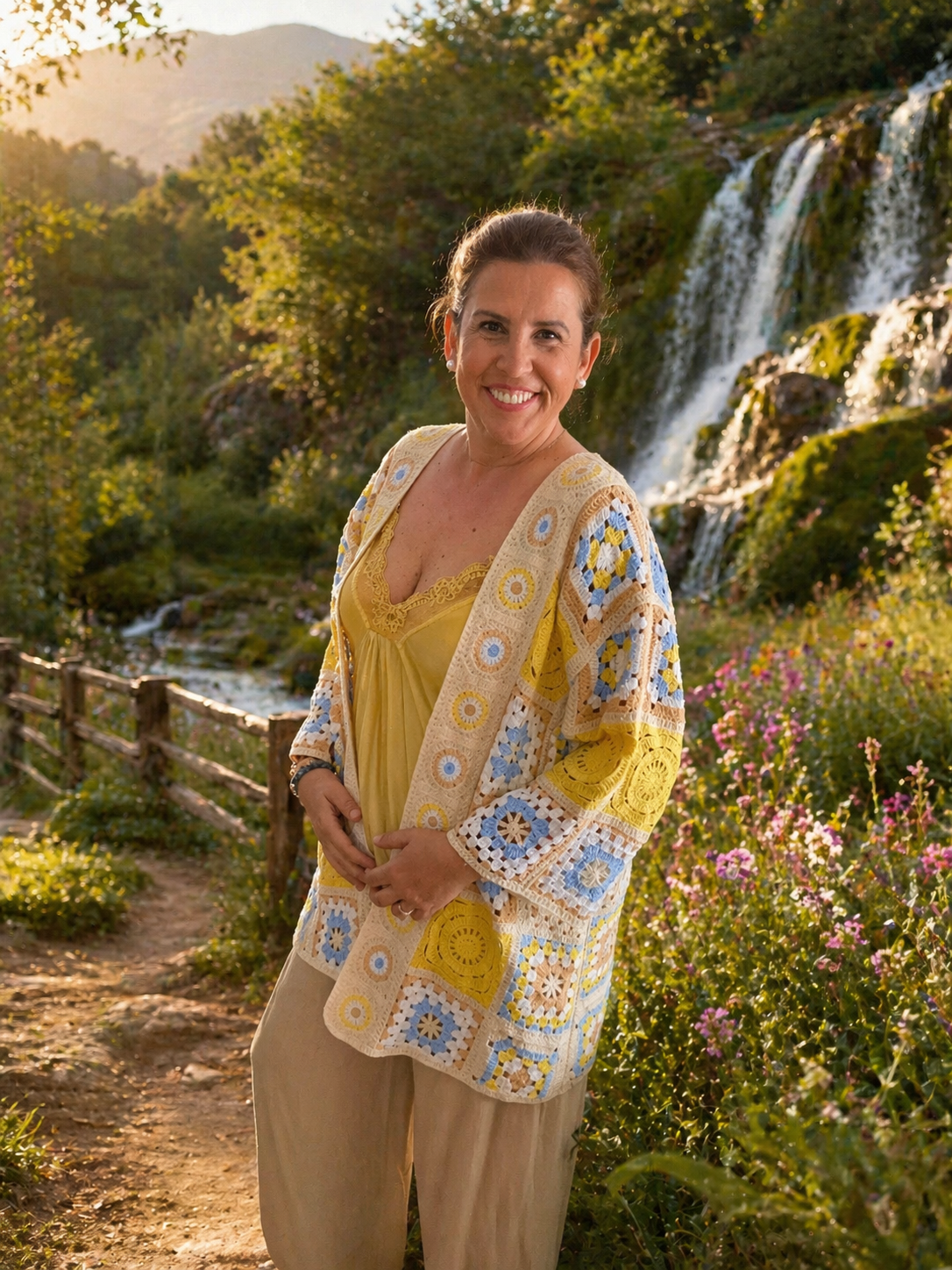 Chaqueta Crochet Multicolor Estilo Boho