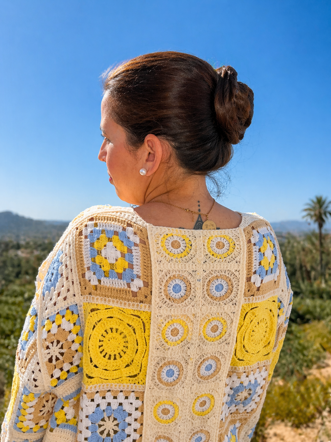 Chaqueta Crochet Multicolor Estilo Boho