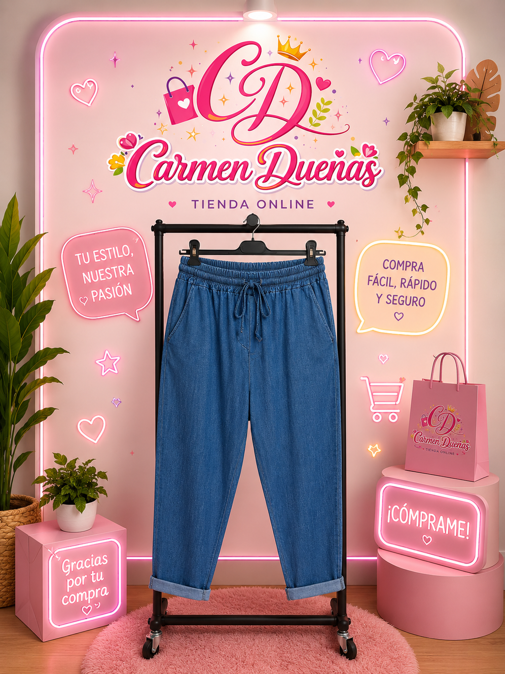 💙✨ Pantalón Denim Style Fluor ✨💙