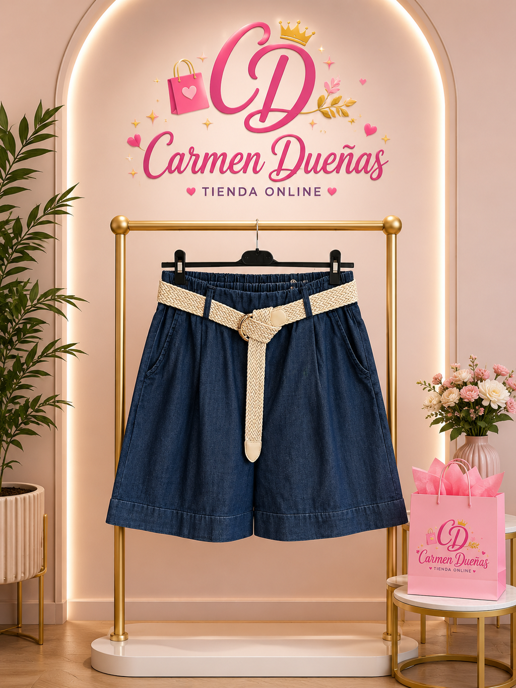 💙✨ Short Denim Chic con Cinturón ✨💙