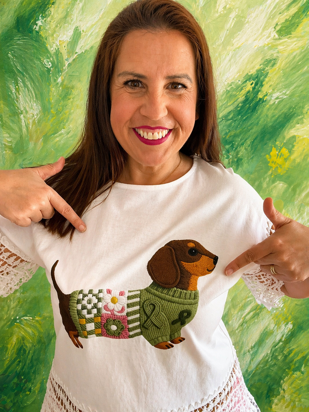 💚✨ Camiseta Dachshund Green – Detalles que enamoran ✨💚
