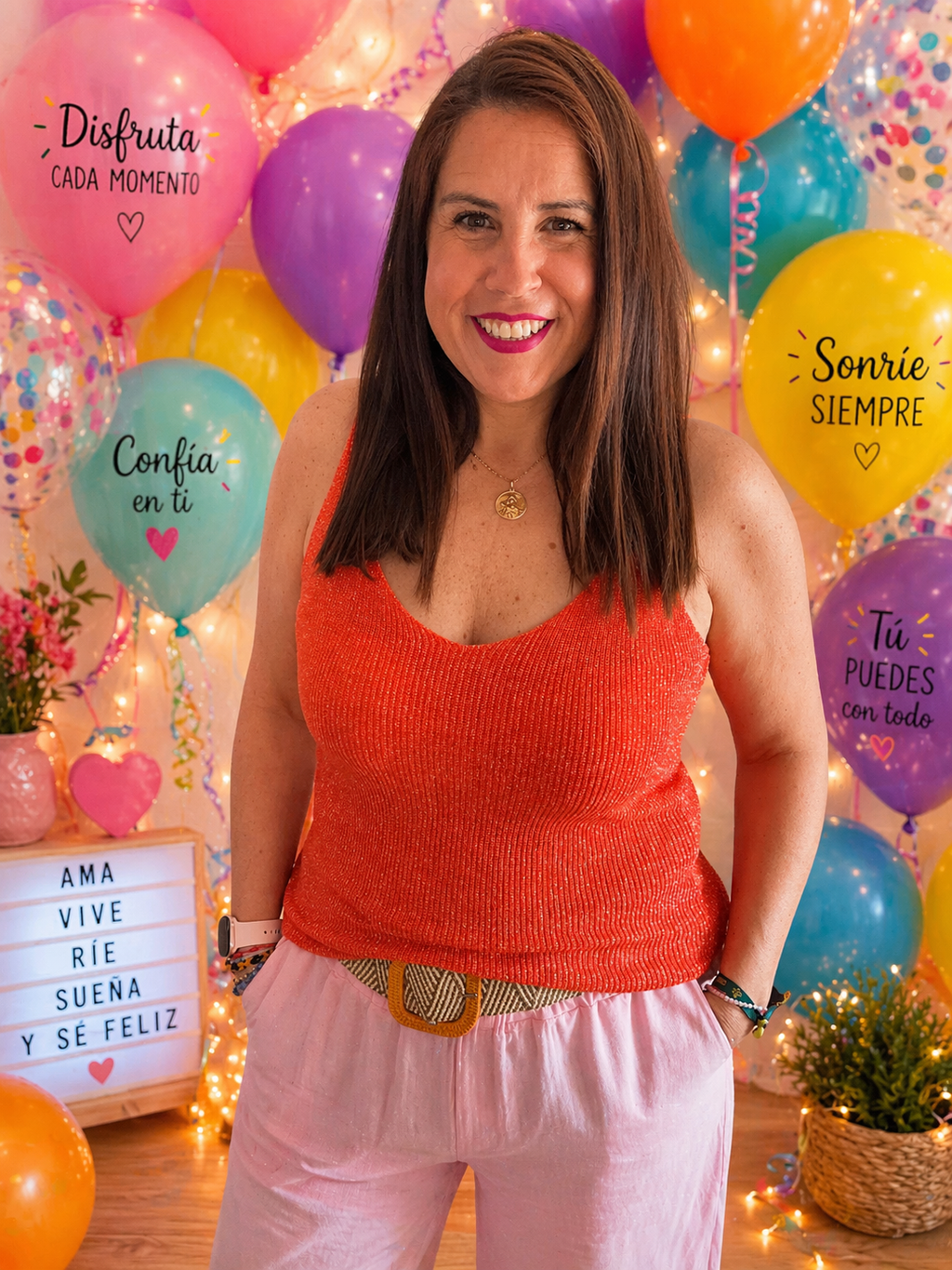 ✨ Top de punto brillante en color naranja ✨