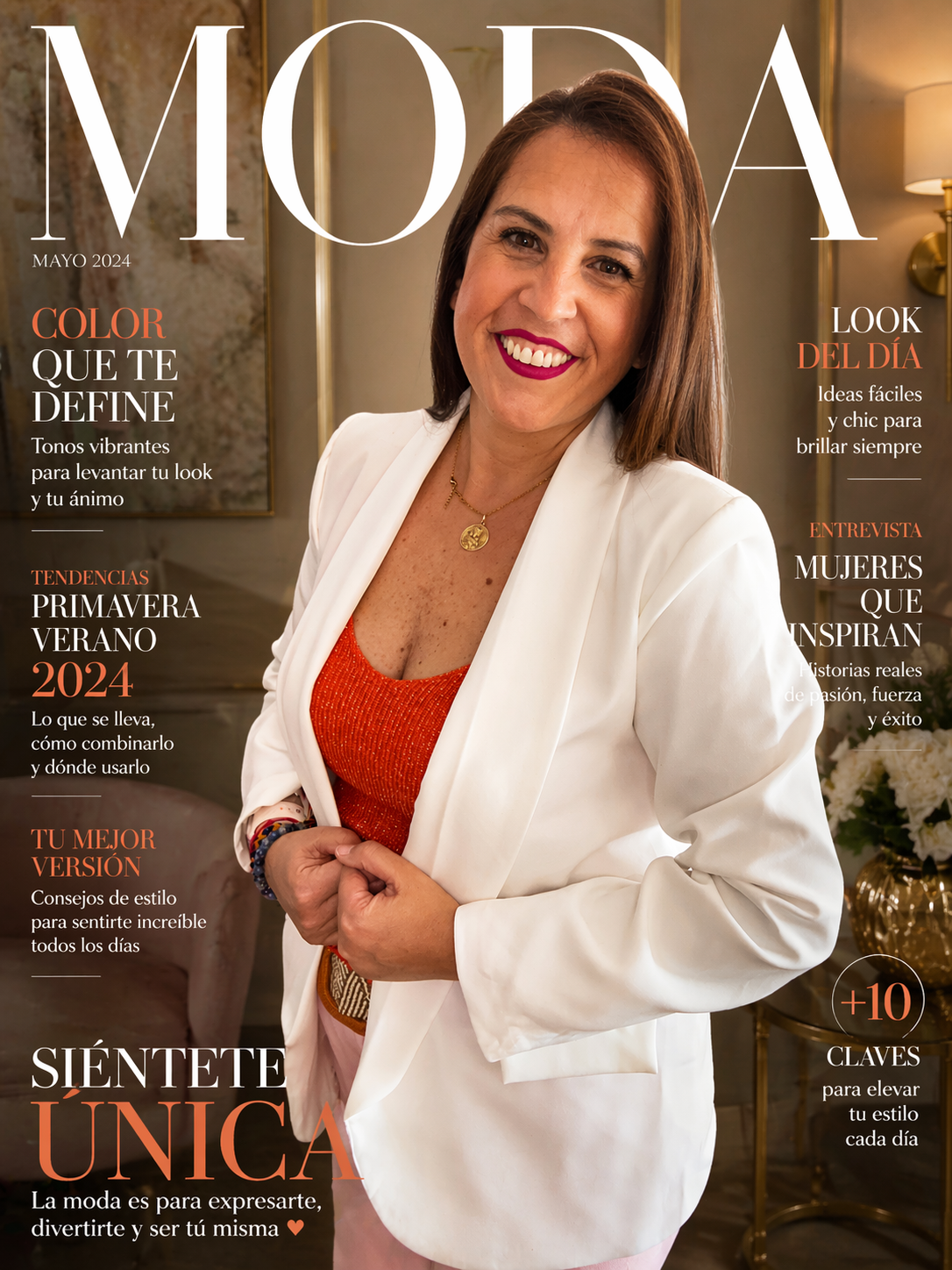 chaqueta tipo blazer en color blanco