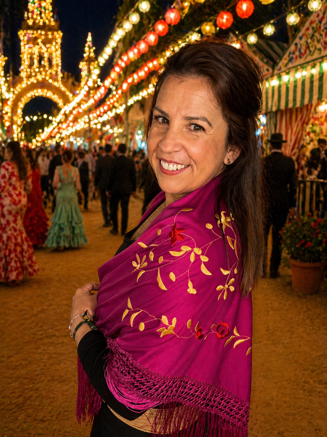 ✨ Mantón Bordado Buganvilla – Elegancia y Tradición ✨