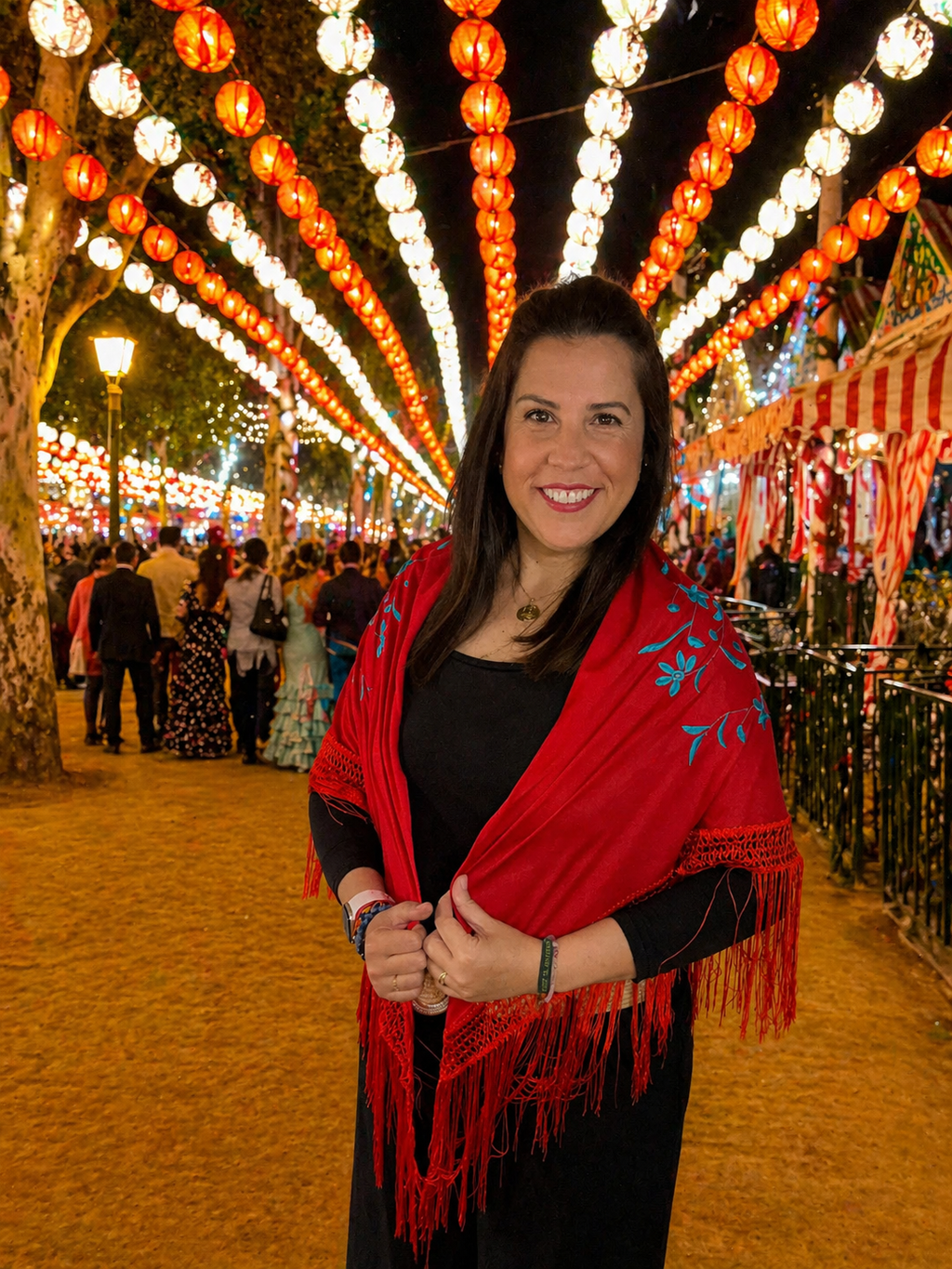 🌹 “Pasión Roja bajo los Farolillos” 🏮💫