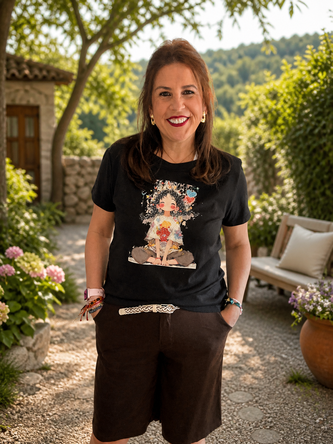 👕🖤 Camiseta Ilustración “Sweet Girl” – Negro ✨💫