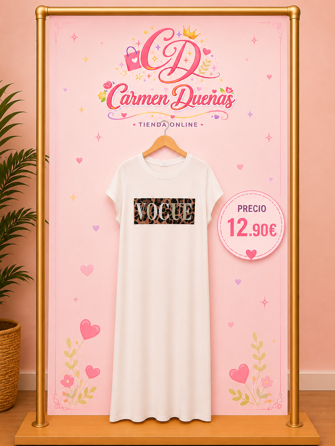 Vestido Camiseta “VOGUE” 🤍✨
