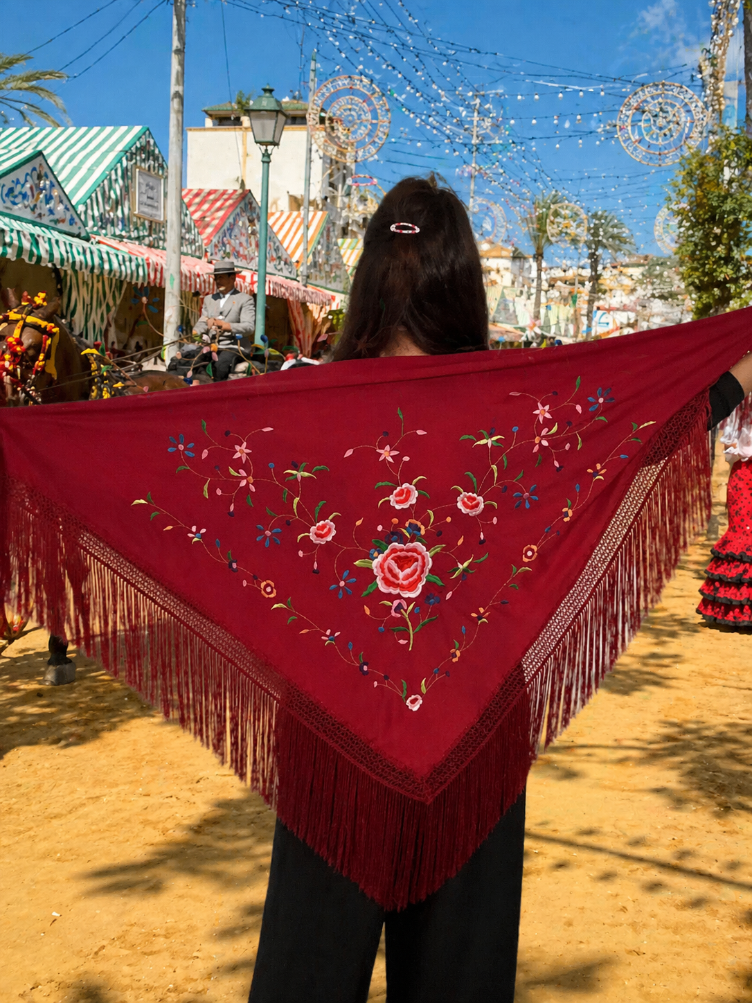 Mantón de color burdeos ❤️