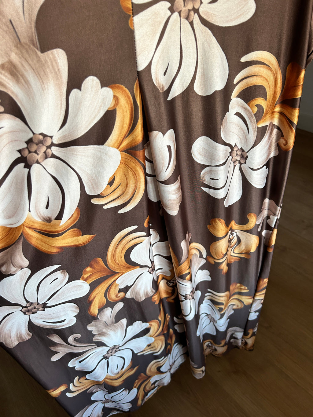 ✨🌸 Vestido largo de lycra fría con estampado floral 🌸✨