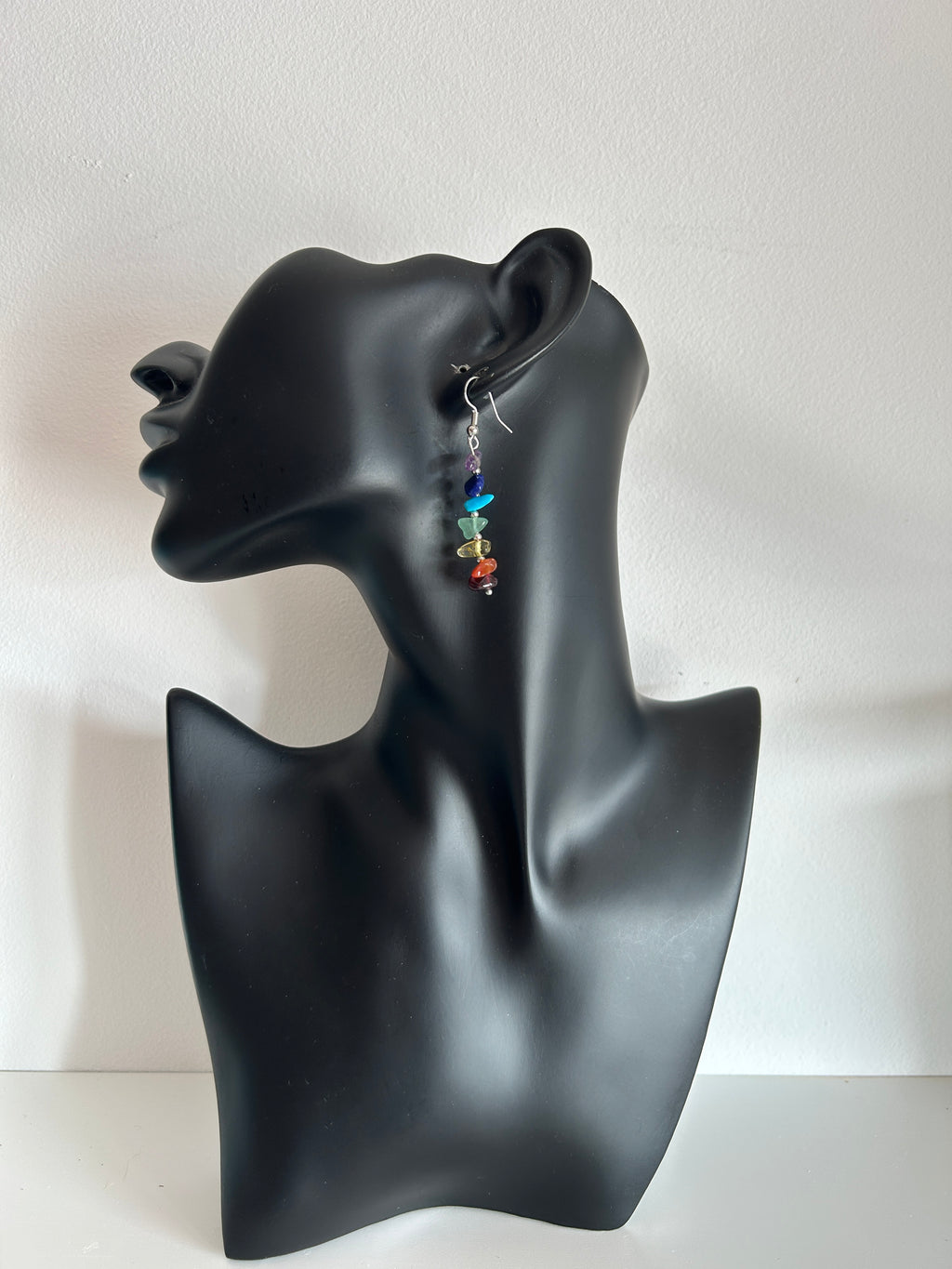 🌈 Pendientes colgantes multicolor con piedras 🌈