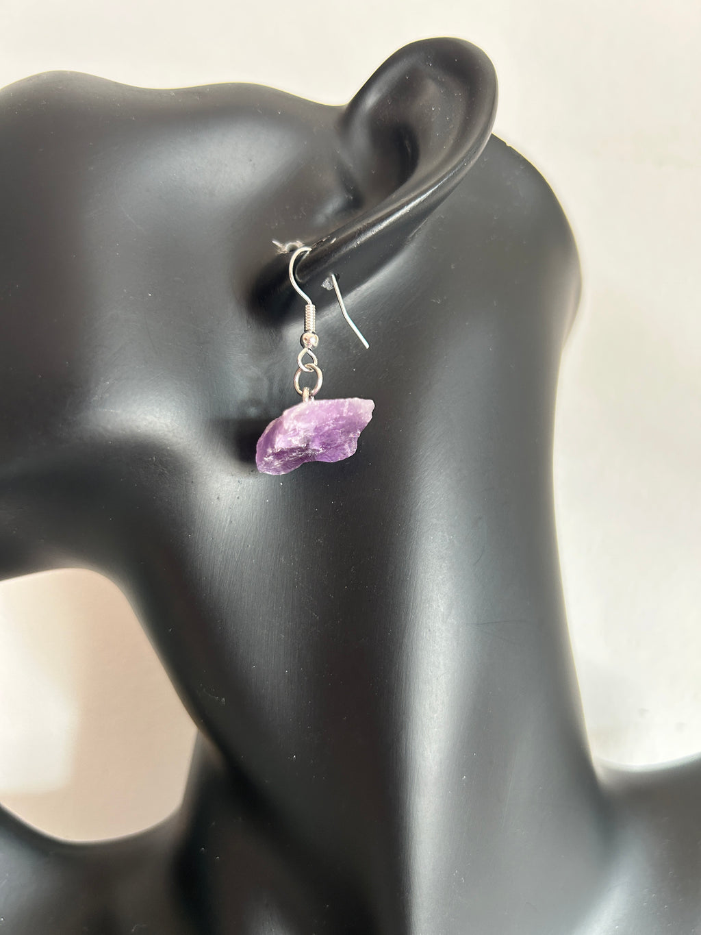💜 Pendientes colgantes de amatista natural 💜