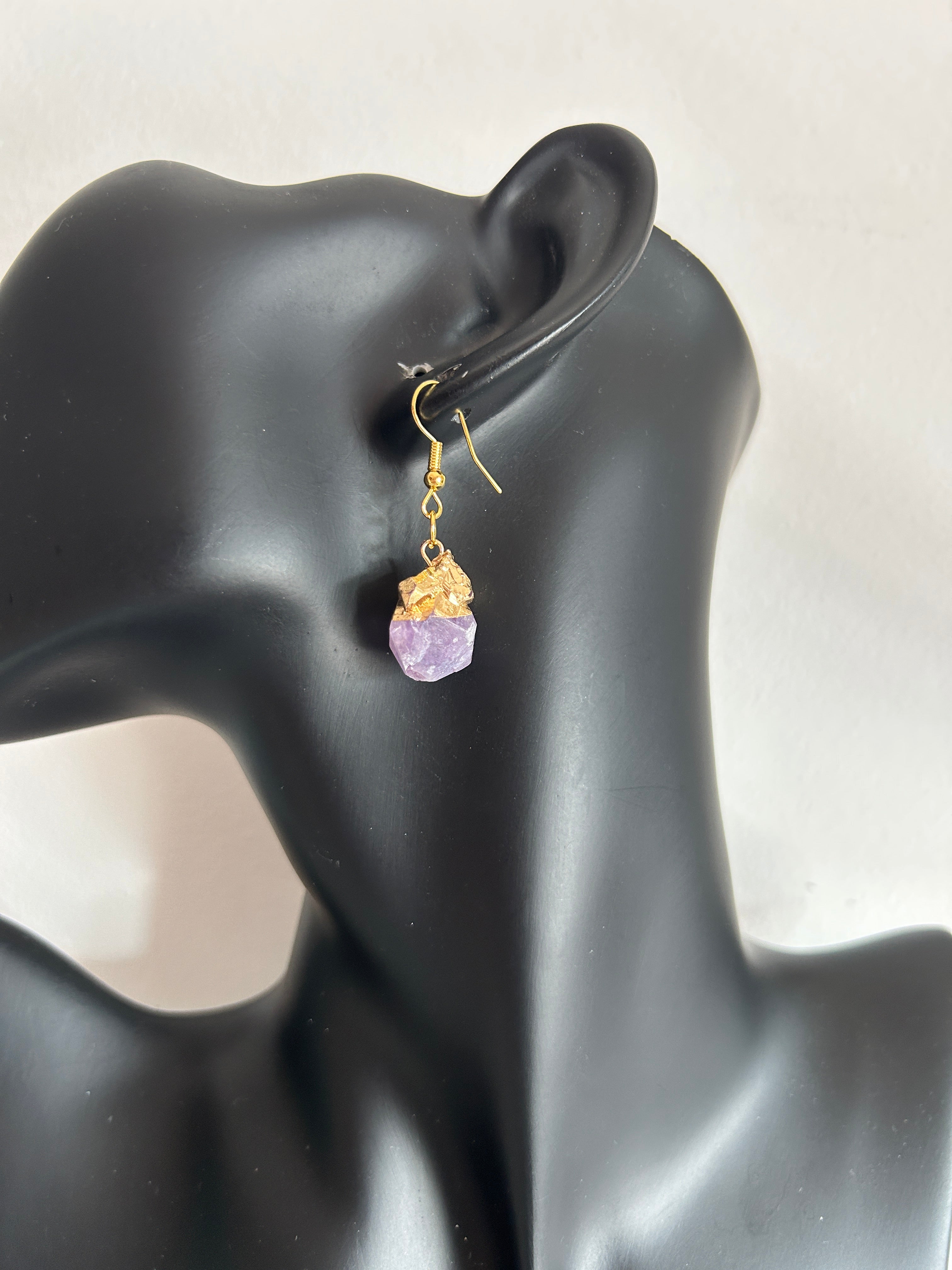💜 Pendiente colgante de amatista natural en bruto 💜