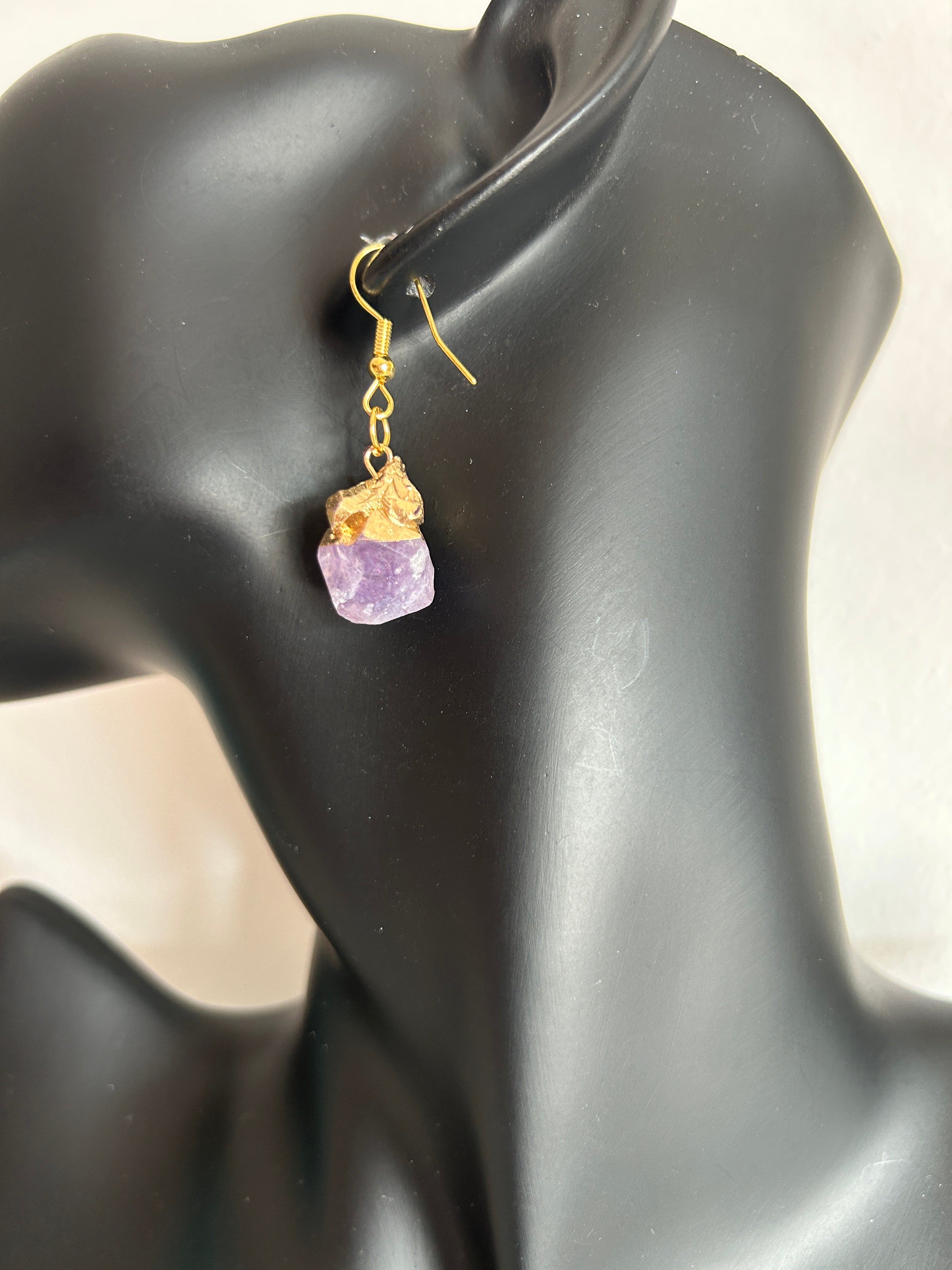 💜 Pendiente colgante de amatista natural en bruto 💜