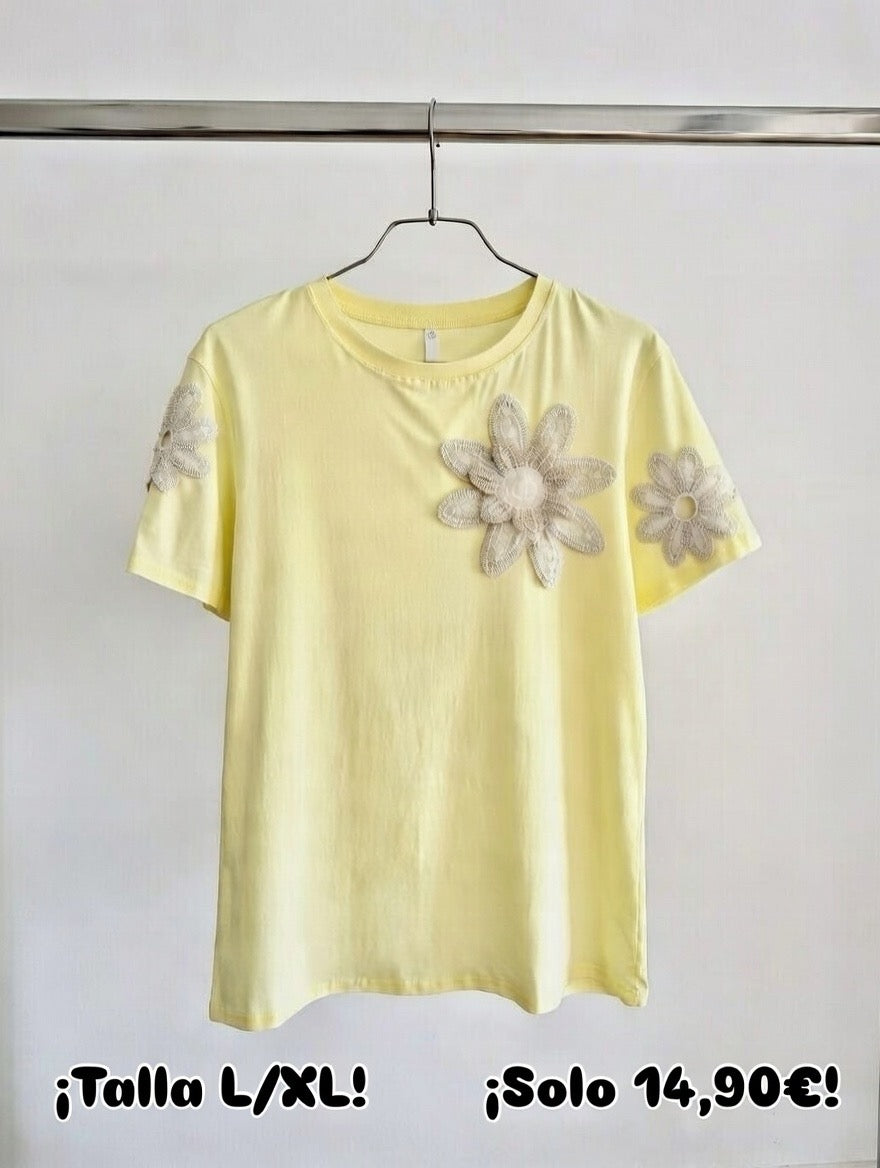 Camiseta de Mangas Cortas amarilla