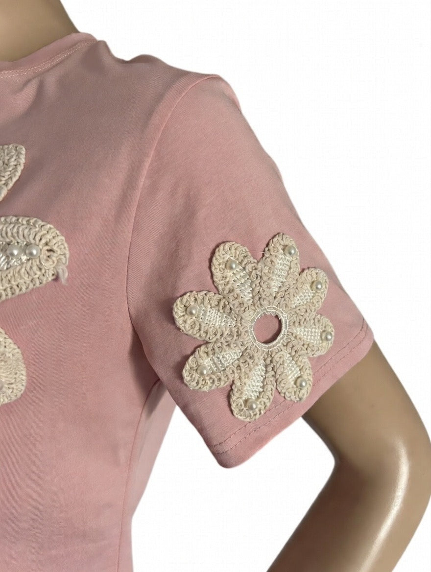 🌸 Camiseta Floral Rosa – Estilo Fresco y Delicado 🌸