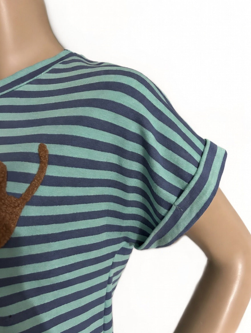 🐶💚 Camiseta Rayas con Diseño de Perrito – Divertida y Original 💚🐶