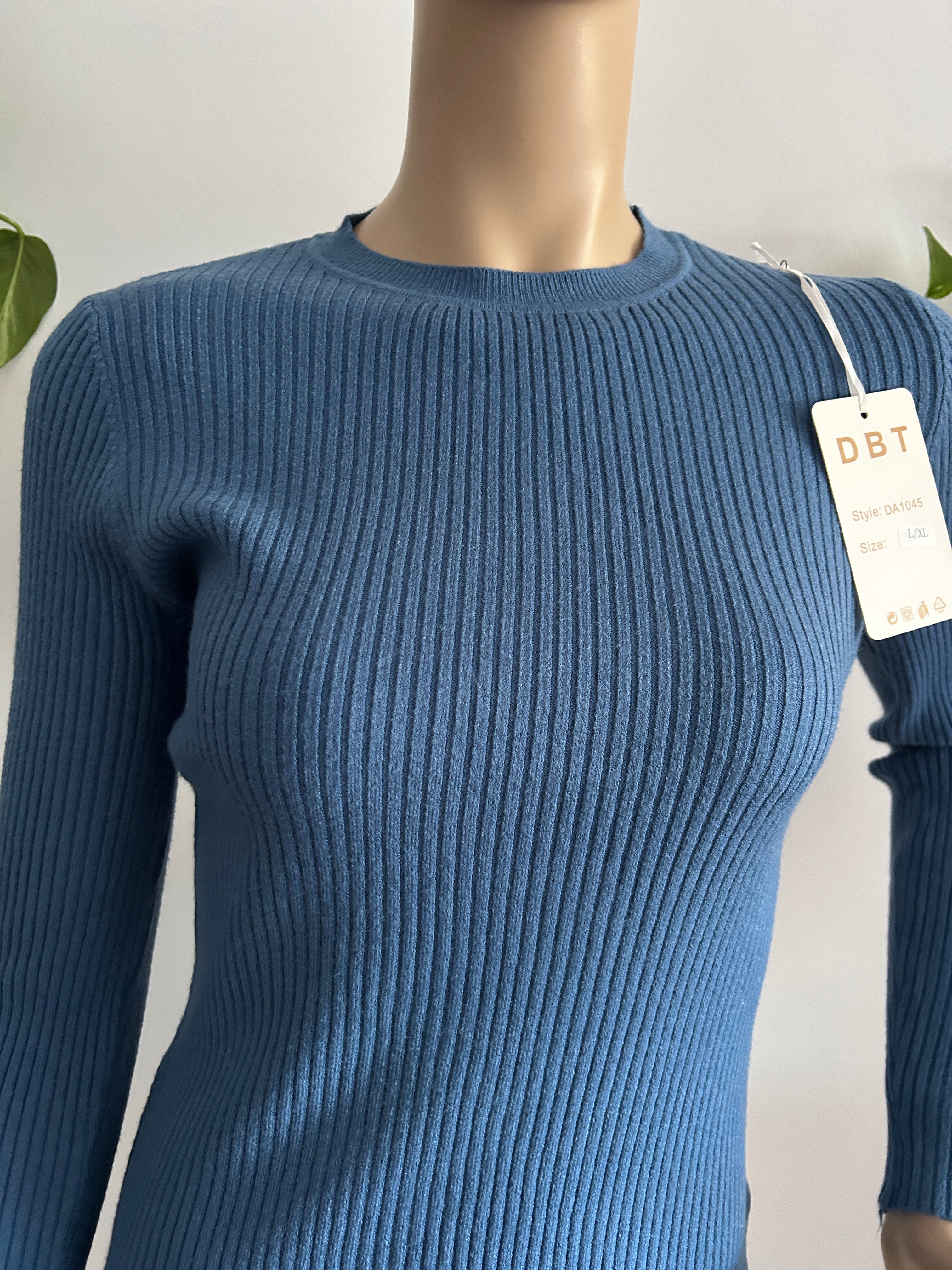 Jersey Básico de Canalé Azul