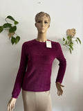 ¡REBAJAS! Jersey Suave Efecto Peluche en Burdeos