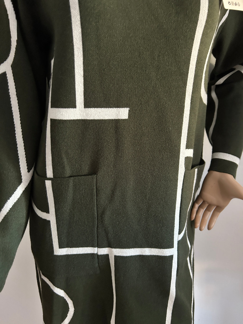 ¡REBAJAS! Vestido de Punto Estampado Geométrico