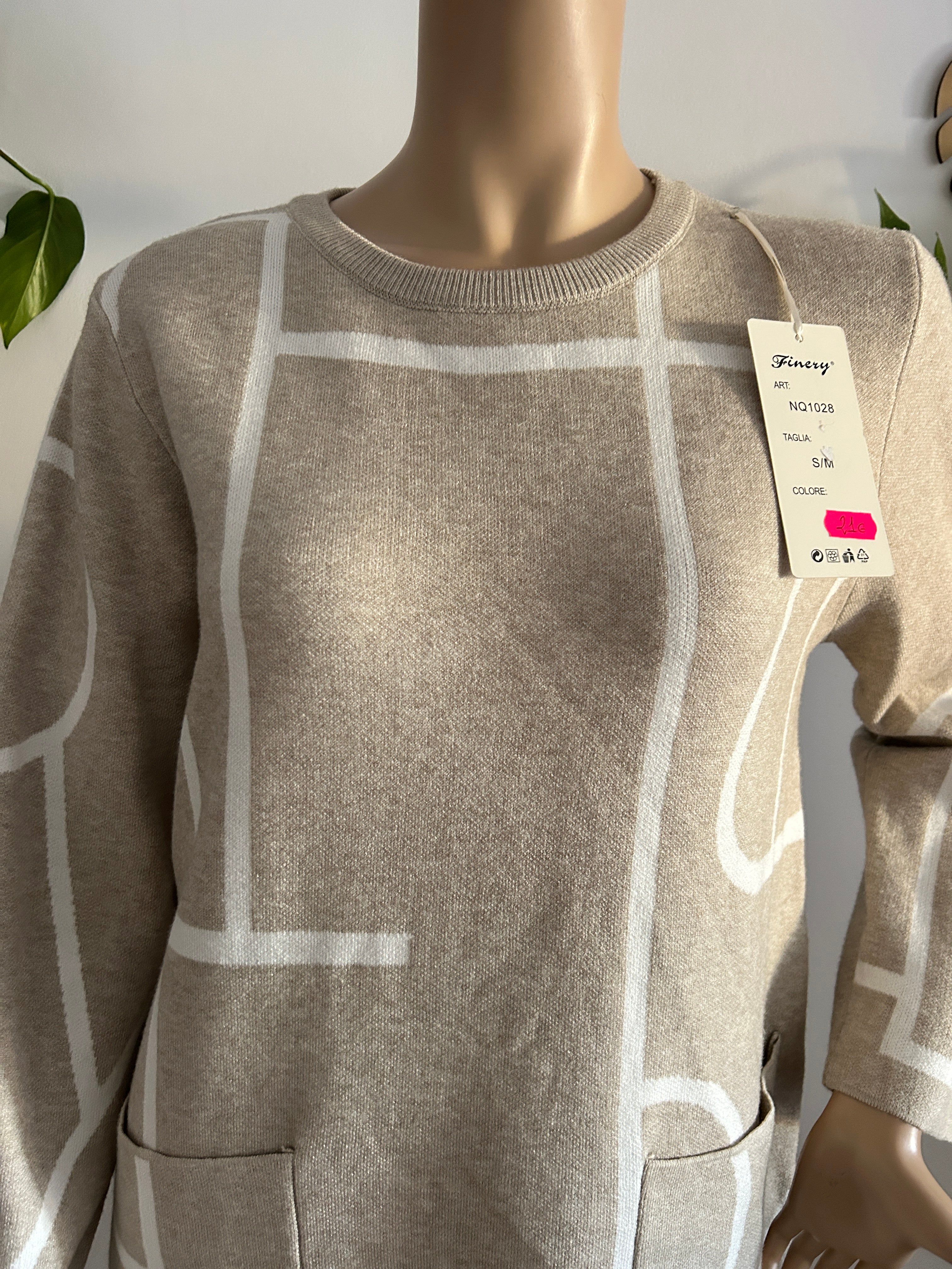 ¡REBAJAS! Vestido de Punto Estampado Geométrico