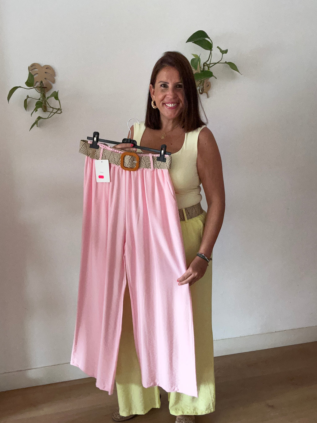 ✨ Pantalón Palazzo de Lino con Cinturón | Disponible en 5 Colores