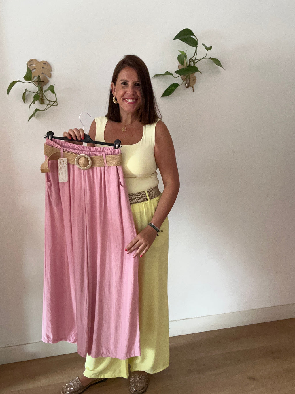 ✨ Pantalón Palazzo de Lino con Cinturón | Disponible en 5 Colores