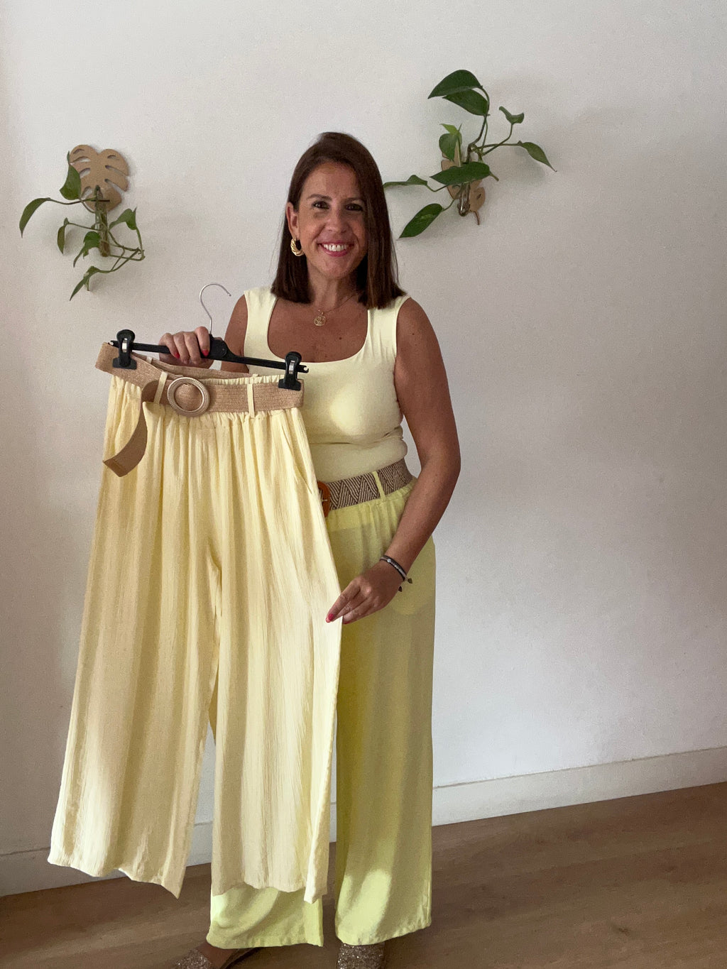 ✨ Pantalón Palazzo de Lino con Cinturón | Disponible en 5 Colores