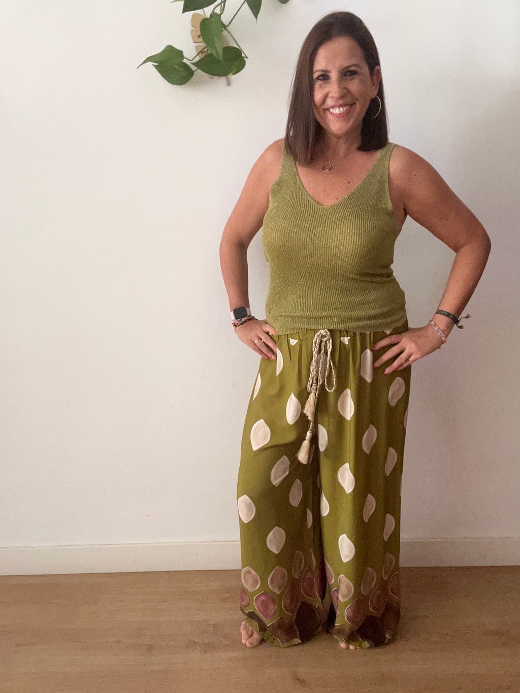 ✨ Pantalón Palazzo Estampado Oliva ✨