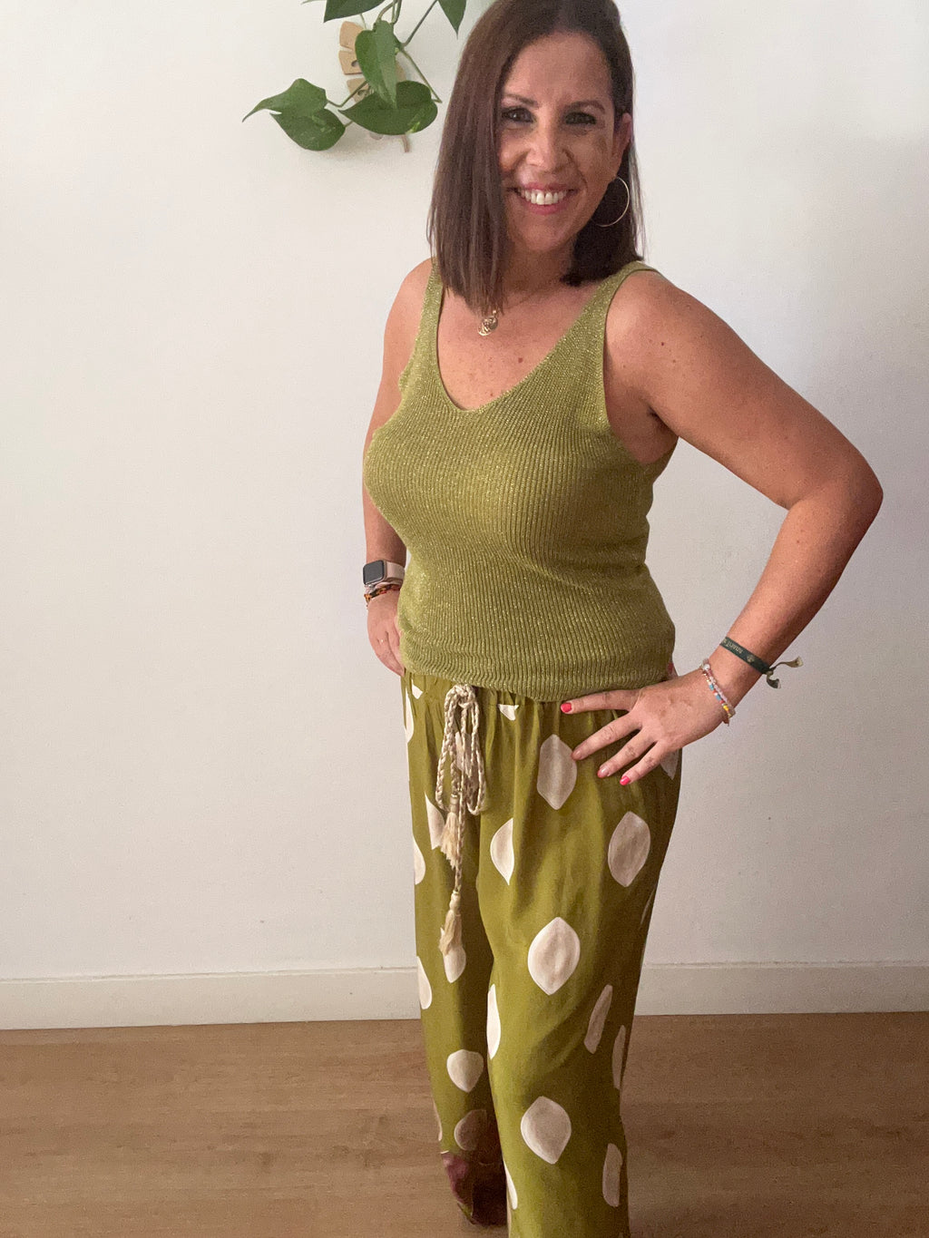 ✨ Pantalón Palazzo Estampado Oliva ✨