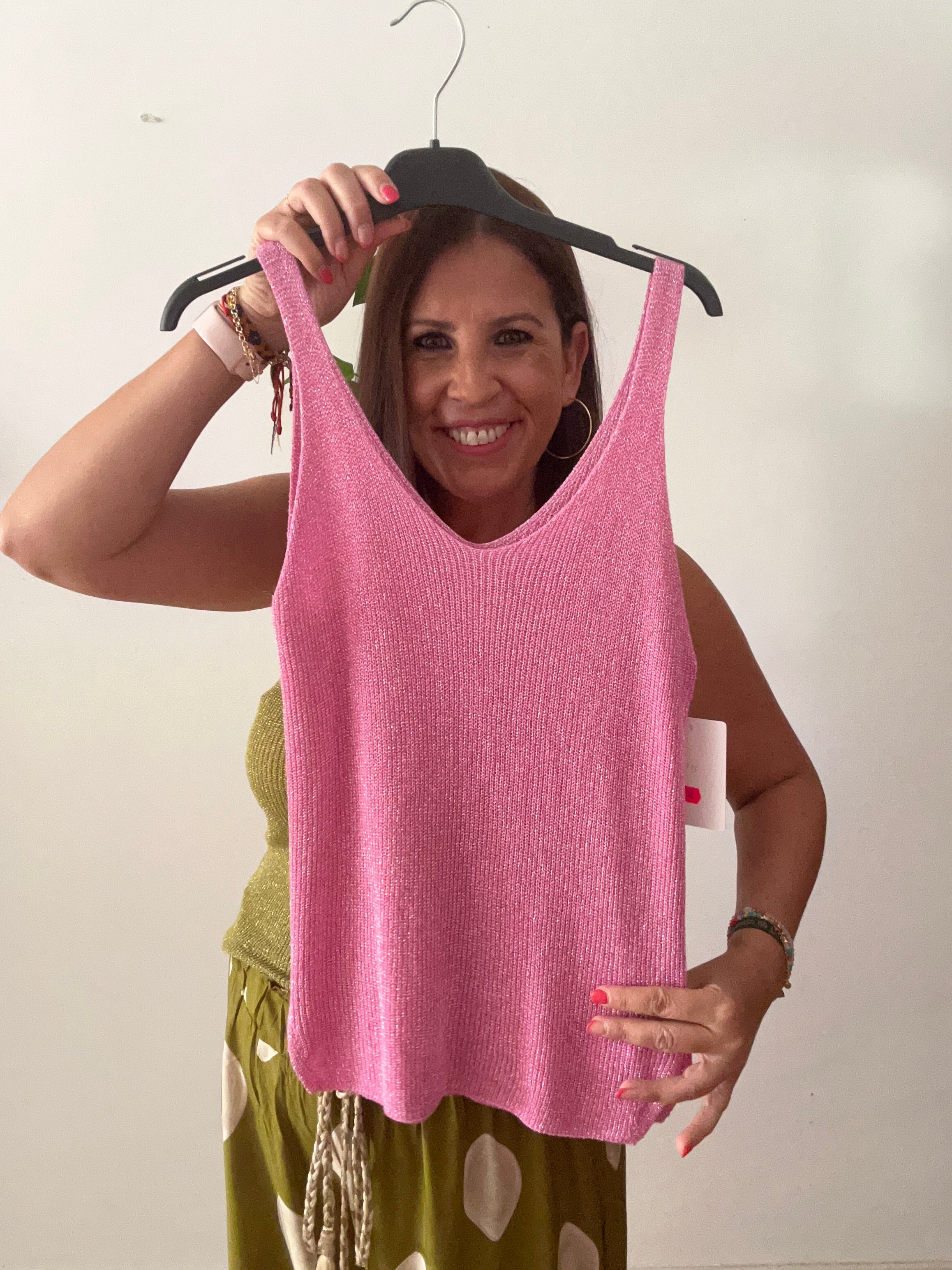 ✨ Camiseta de Punto Lurex Brillo Suave ✨
